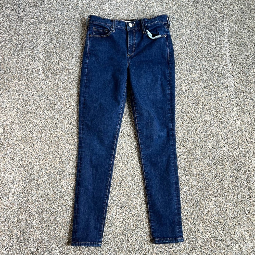 Gap 1969 True Skinny Jeans Mid Rise Dark Wash Soft Stretch Denim Women's 8